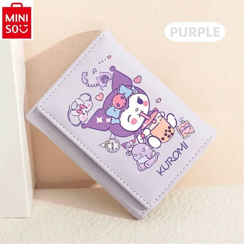 MINISO 2024 New Hello Kitty Children's Zero Wallet Student High Quality Multi functional Storage Cute Wallet