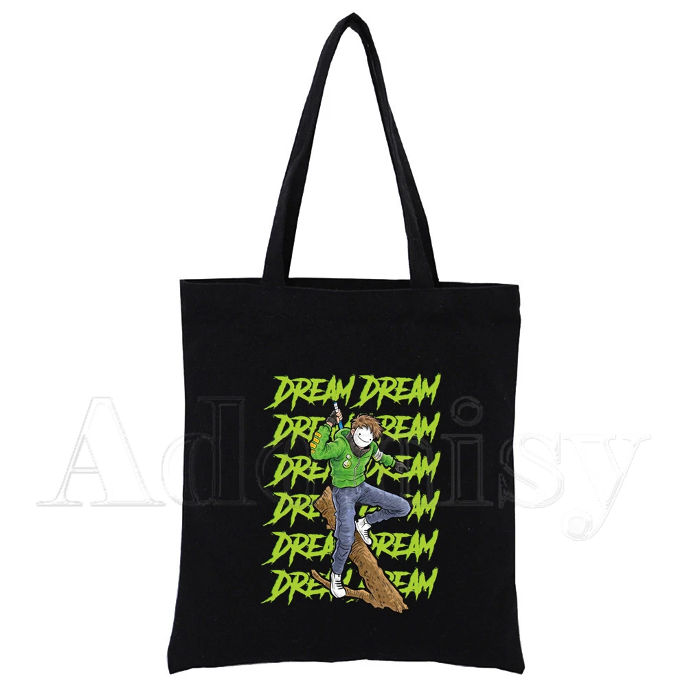 Dream Smp Canvas Black Shopping Tote Bag borsa a tracolla riutilizzabile in tessuto borsa regalo