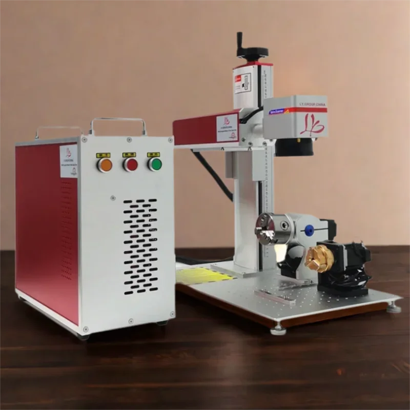 Portable Mini Fiber Optic Las er Marking Machine Ultraviolet Ray Purple Cold Light UV CO2 Metal Pipe for Stainless Crystal Glass