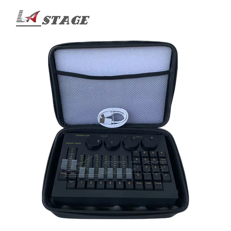 mini console movel cabeca palco controlador de luz iluminacao controlador palco luz led pa luz balancim console de luz dj 01