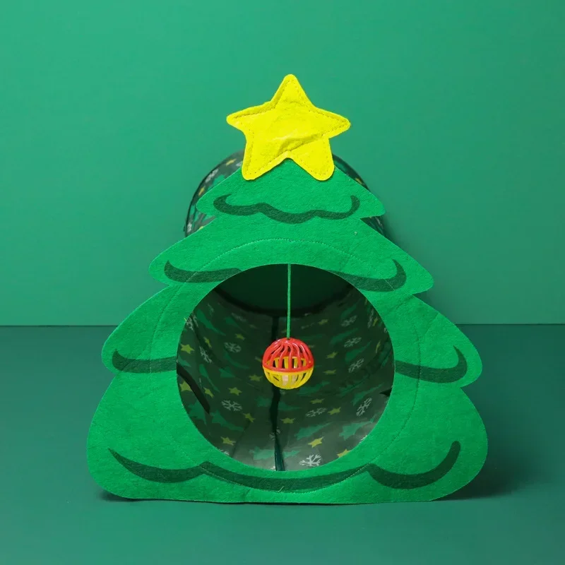 Christmas Tree Funny Cat Toy Cat Toy Self-pleasure Relief Artifact Cat Tunnel Pet Toys Cat gachapon Cat food puzzle Scratcher