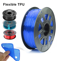3D Printer TPU Filament Flexible 1.75mm 250G Sublimation Plastic Filaments 95A 3D Printing Materials Black Transparent Red Blue