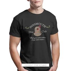 Innsmouth Dive Club Hip Hop Streetwear Cthulhu Mythos Lovecraft Horror Great Old Ones Homme T-Shirts Pure Cotton Oversize Tee