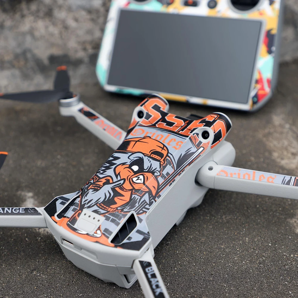 Nhựa PVC Dán DJI Mini 3 Pro Da Chống Xước Chống Thấm Nước Cho DJI Điều Khiển Miếng Dán Phụ Kiện