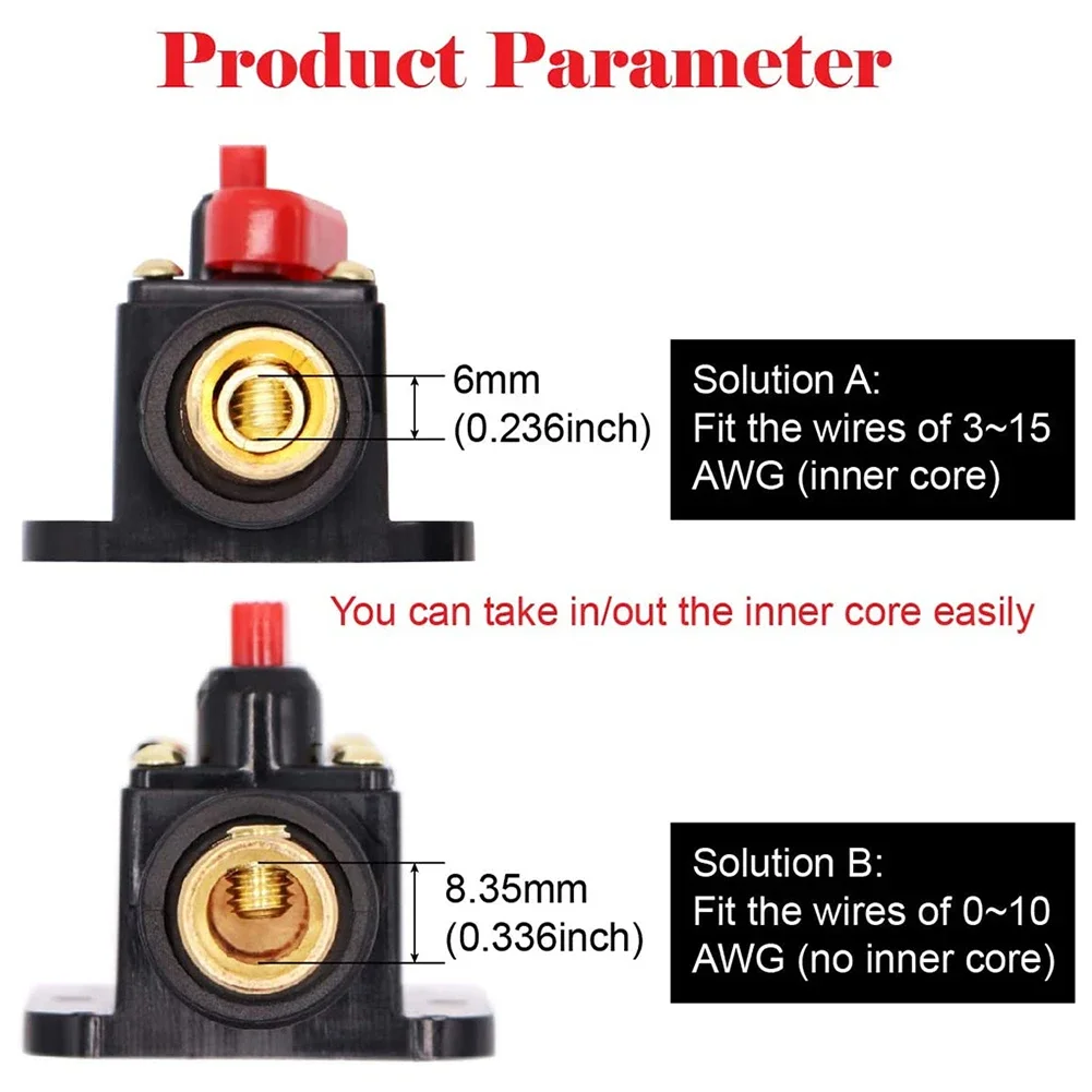 20A 30A 40A 50A 60A 80A 100A 125A 150A Circuit Breaker 12-42V DC Automatic Reset Short Protection Fuse Holder Switch for Car