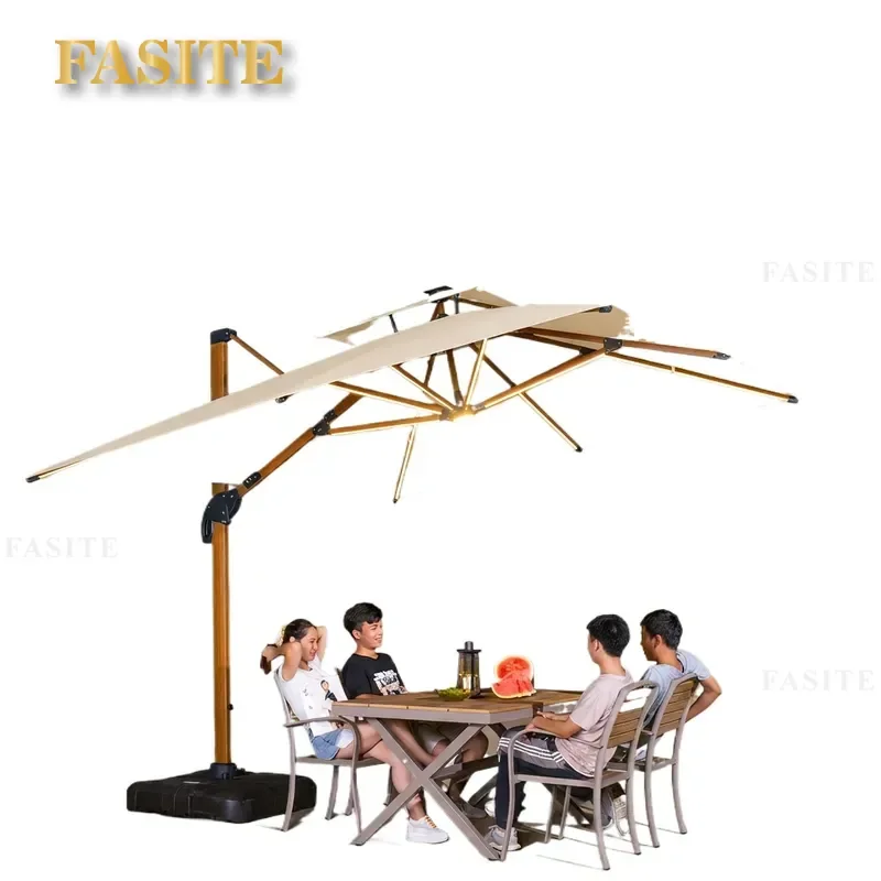 For Outdoor Garden Patio Villa Rooftop Terrace Large Roman Parasol Umbrella Commercial Stall Sun Shade Shelter Durable