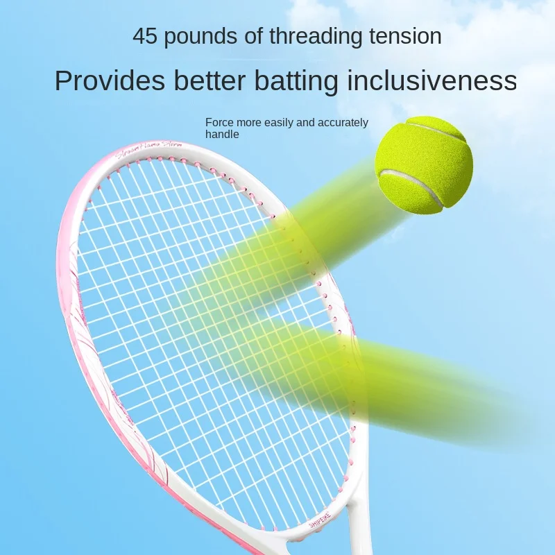 مضرب تنس متكامل من الألومنيوم والكربون للرجال والنساء المبتدئين لتقدم الكلية الاحترافية العامة ذات اللقطة الواحدة #3
