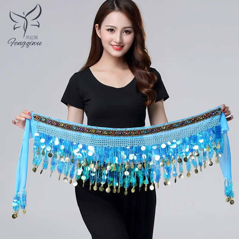 Dancer's Accessories New Style Top Selling Belly Dance Waist Chain Hip Scarf Bellydance Coins Belt Dancing Waist Belt