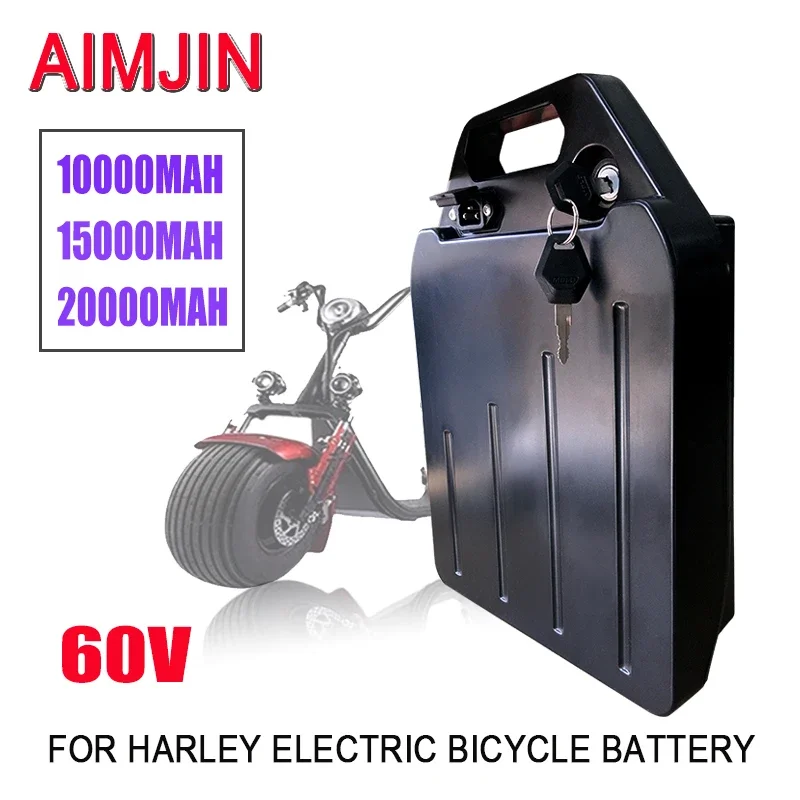 

60V 10Ah/15Ah/20Ah 18650 Rechargeable Li-Ion Battery for 2000w Harley Citycoco X7 X8 X9 Trolling Motor Lithium Battery