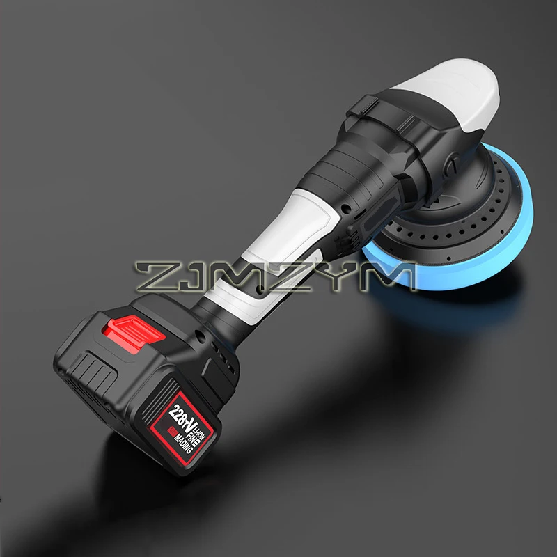 21V Cordless Car Polisher Electric Wireless Auto Beauty Polishing Machine Noiseless 3 Speeds Adjustable Car Waxing Cleaning Kit