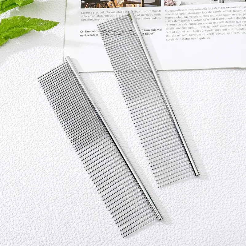 Dog Comb Pet Straight Row Comb Long Tooth Beauty Cat Open Knot Teddy Bigbear Golden Retriever Beauty Products