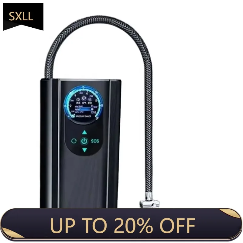 

SXLL 12V Plug-in Electric Inflator Automotive Air Pump for Tire Inflation Tire Pressure Monitor Portable Automotive Air Compress