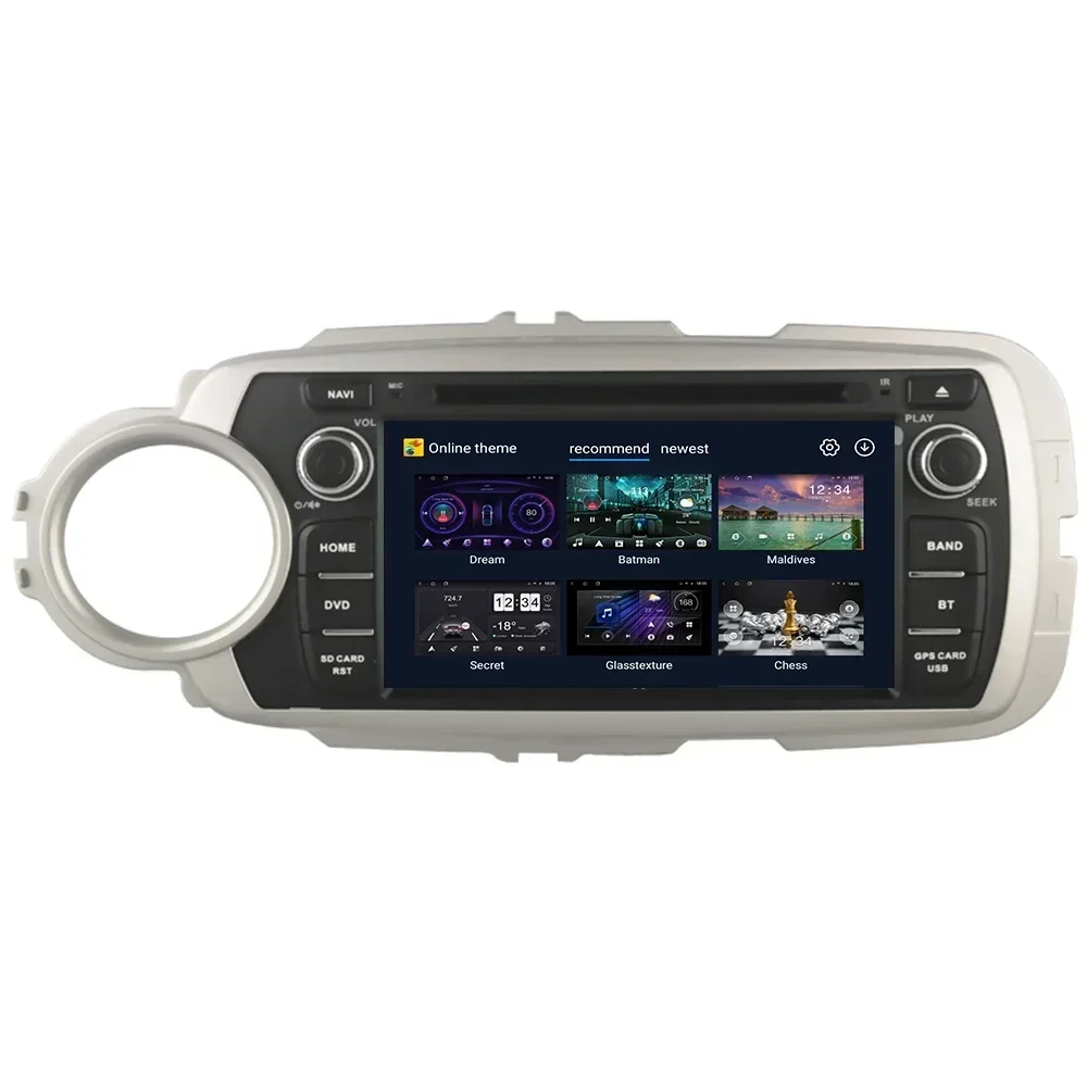 Lecteur de limitation d'autoradio Android 13, navigation GPS, DSP, 2Din avec DVD, Toyota Yadditif, Sliver, 2012, 2013, 2014, 2015, 2017, 2050