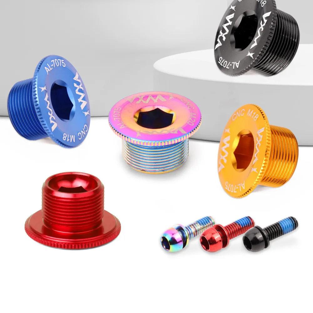Crank Arm Fixing Screw For VXM Bike Hollow Crankset M18 M19 M20 Aluminum Alloy Cover Cycling Maintenance Accessory Part