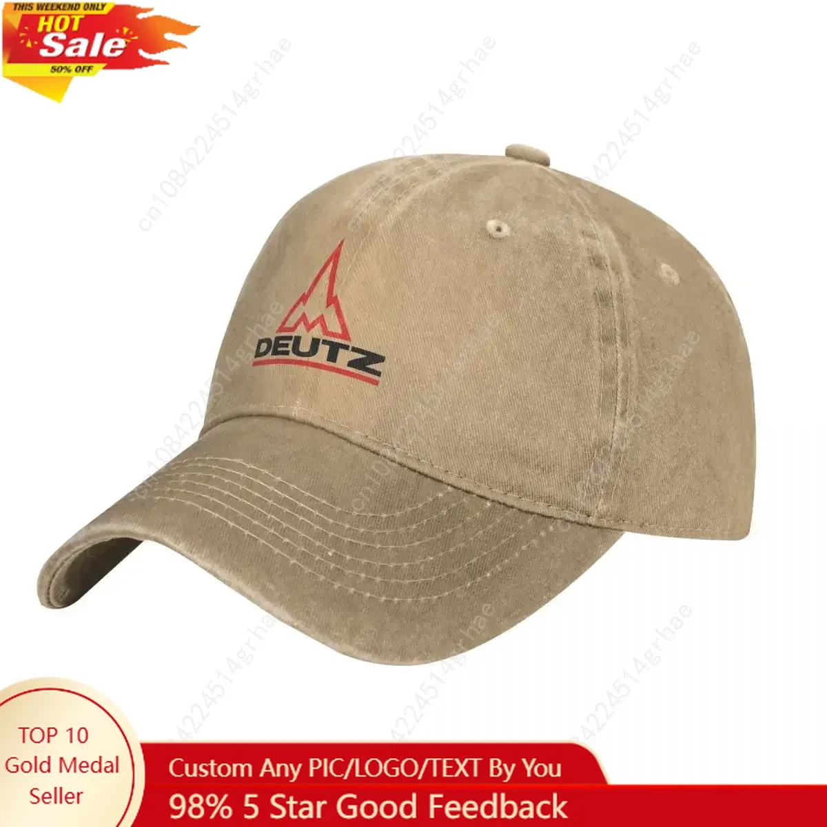 

Deutz Baseball Cap Fahr Tractor Sport Casual Washed Hip Hop Hats Couple Stylish Custom Washed Baseball Caps