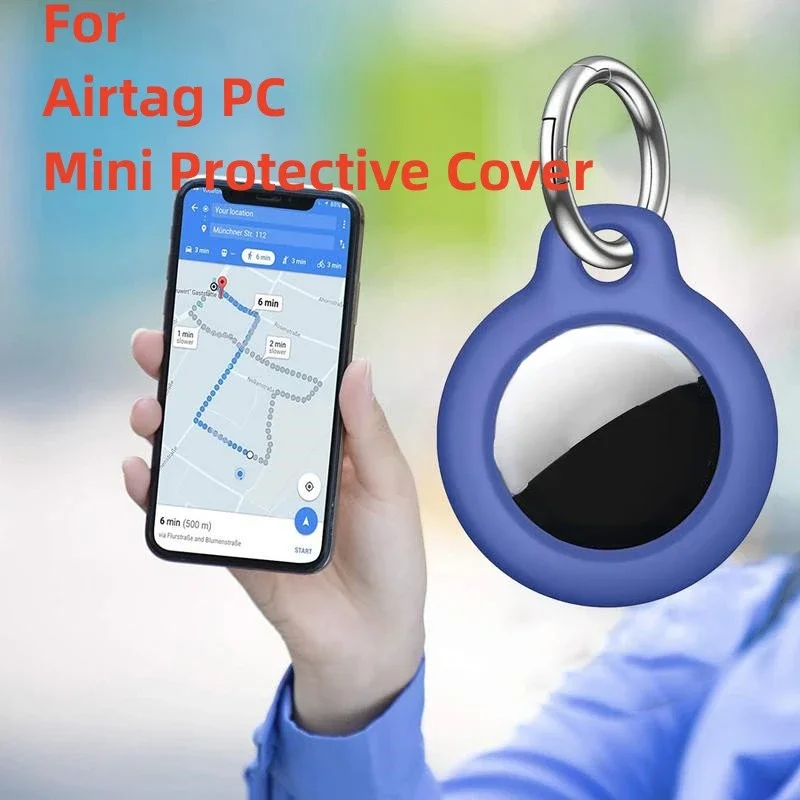 GPSLocator Cover For Airtag PC Mini Protective Cover GPS Tracker Keychain HolderCase Antilost Keychain Bluetooth Key Finder Case