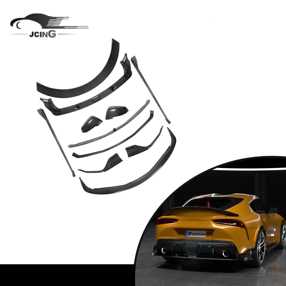 

High Quality Comfortable Safe Durable Real Carbon Front Lip Diffuser Spoiler Car Bodykit For Toyota Supra 2019-2020