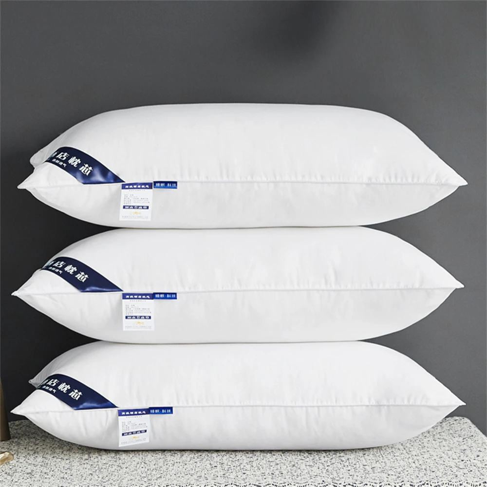 100% Cotton White Pillow Soft Pillows for Bedroom Neck Pillow Core To Help Sleep Home Bed Thickened Protection Cervical Pillow