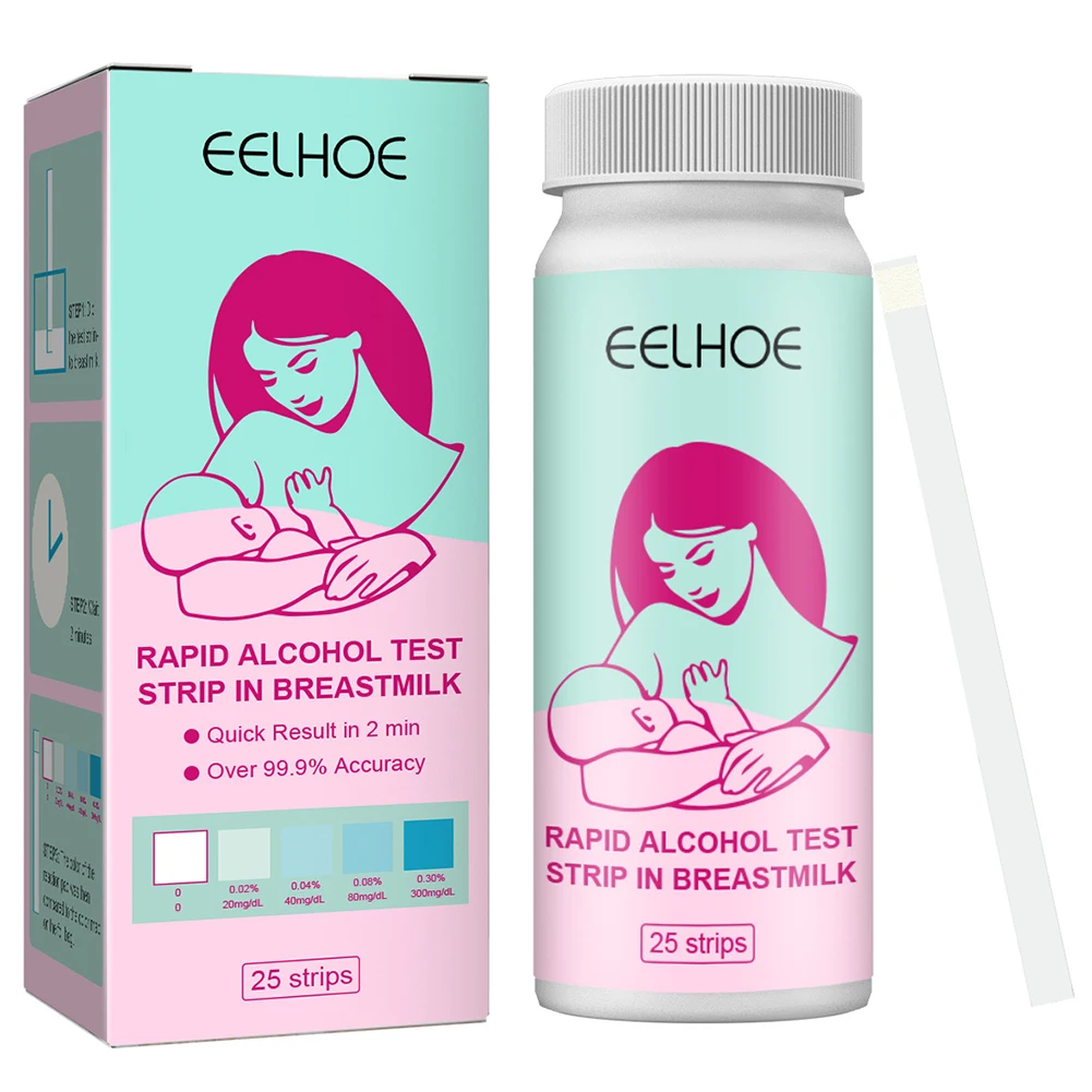 

25 шт. тест-полосок для определения алкоголя в грудном молоке: точное измерение, простое использование, безопасно для грудного вскармливания