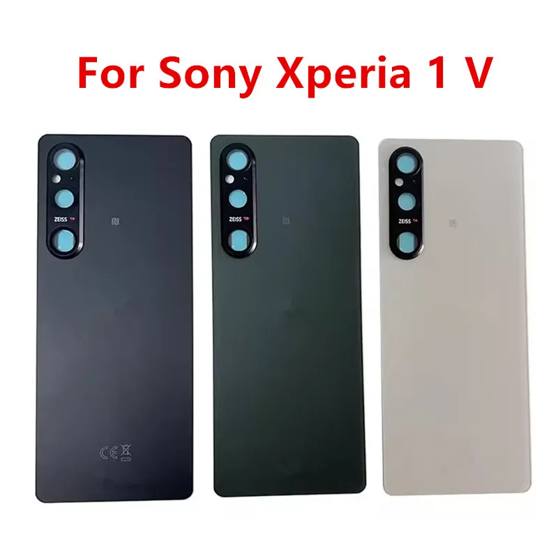 Xperia1V X1V Housing For Sony Xperia 1 V 1V Battery Back Cover Repair Replace Door Rear Case + Camera Lens XQDQ62/B DQ72 DQ54