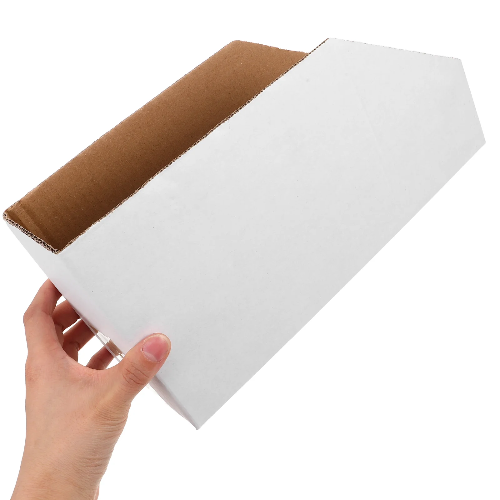 

4pcs 5-Tier Heavy-Duty Cardboard Storage Box Slanted Open Top Large Capacity For Warehouse Office Home Inventory Organizer Bins