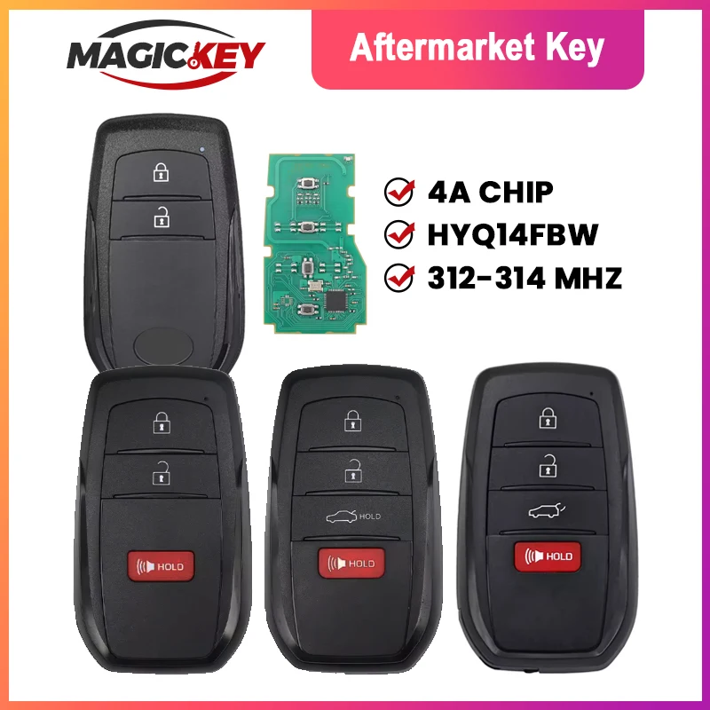 

FCC ID HYQ14FBW For Toyota Corolla Cross 2022 2023 2024 2025 Smart Car Key 2561 312/314MHz 4A CHIP 8990H-12350 8990H-02470