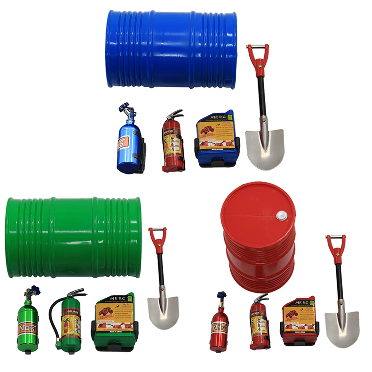 5 قطعة أجزاء ملحقات محاكاة نموذج ل محوري Scx10 Trx4 (الأزرق) و 6 قطعة مقلد الديكور حقيبة الأمتعة صافي مجرفة #5