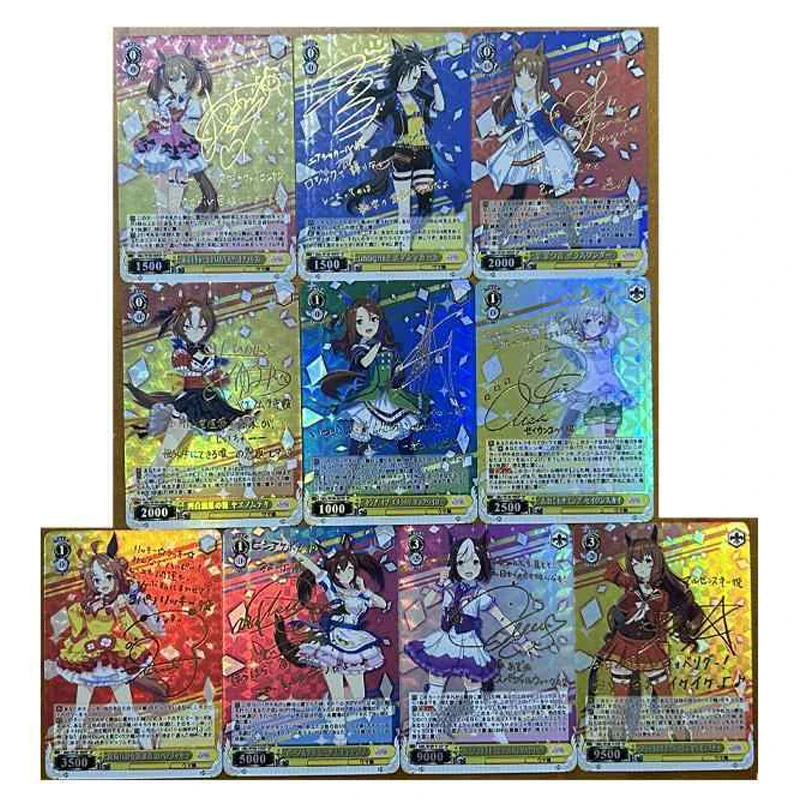 

10pcs/set Umamusume: Pretty Derby Mejiro McQueen Special Week DIY self-made Color Flash Card Anime Game Collection Card 63*88mm