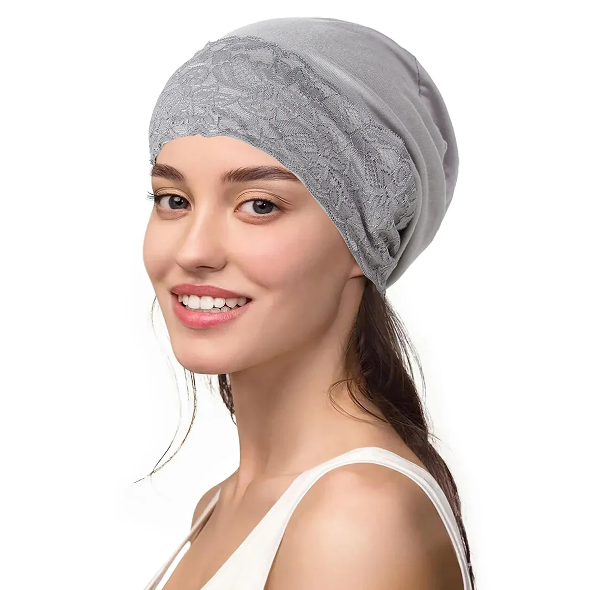 New Soft Lace Undercsarf Muslim Turban Stretch Inner Hijabs Hat Caps Women Wraps Head Scarf Under Bonnet Bandanas Turbante Mujer