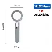 Handlupe, wiederaufladbar, 12-fache Lupe mit LED-Licht, 3 Modi für Senioren, Lesen, Reparieren, Schmuck, Basteln, Inspektion – Detail 8