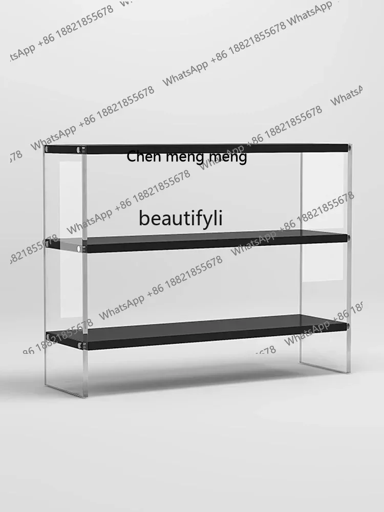 G153 Italian Minimalist Console Household Light Luxury Wall Shelf Acrylic Console Tables