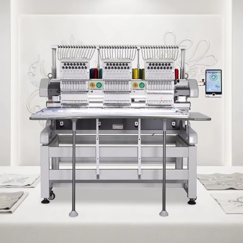 

3-Head Computerized Digital Bead Embroidery Machine with 1200 RPM Motor and Bearing New for Commercial T-Shirt Embroidery