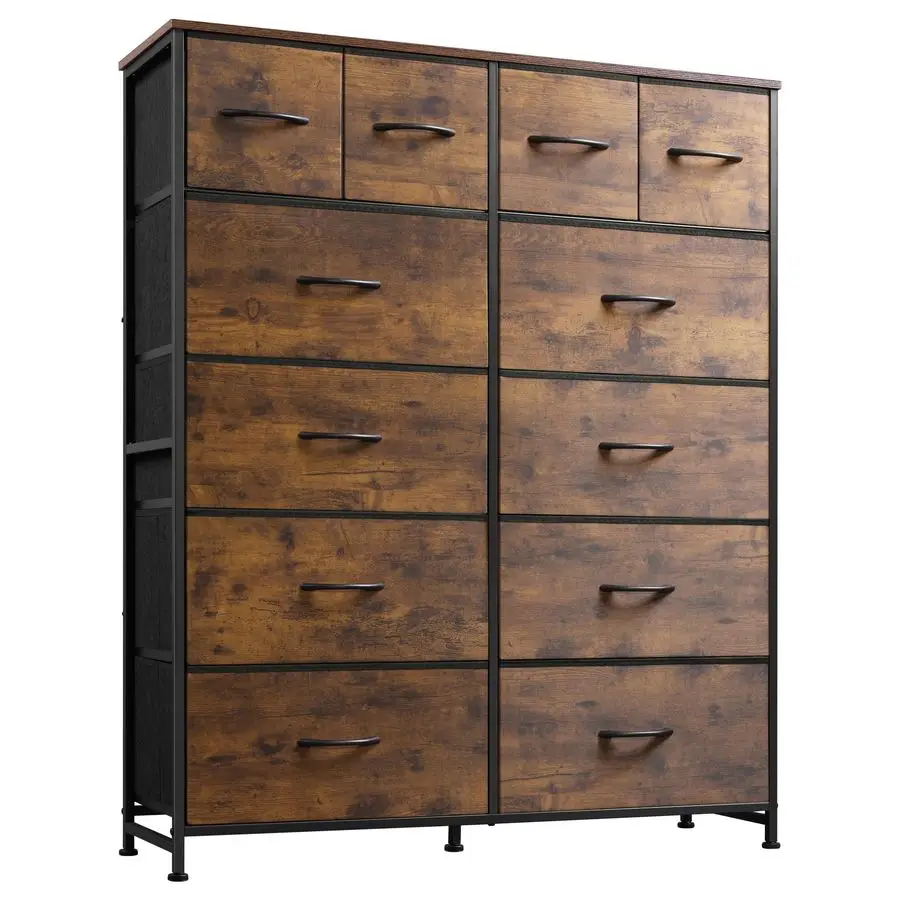 

Tall Dresser for Bedroom with 12 Drawers, Dressers amp Chests of Drawers, Fabric Dressers for Closet, Storage Dresser Organizer