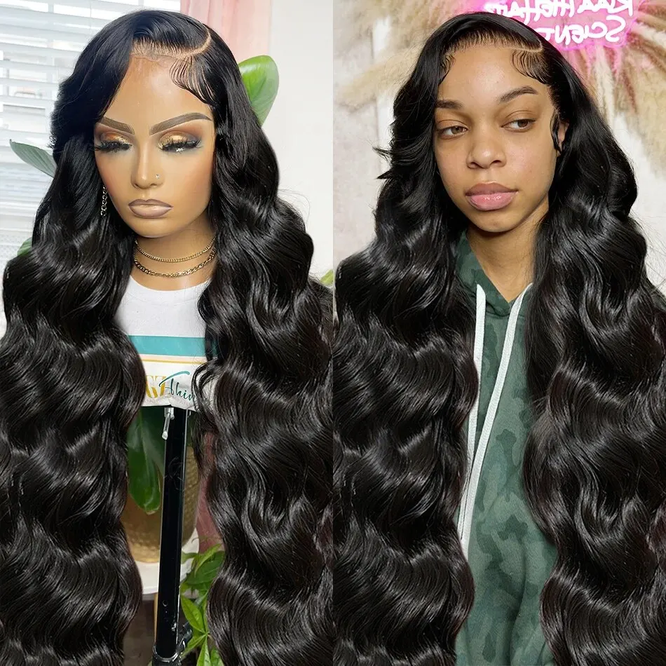 180% Density Body Wave Remy Human Hair Wigs 13x4 Transparent Lace Front Brazilian Human Hair Wigs Pre Plucked With Baby Hair