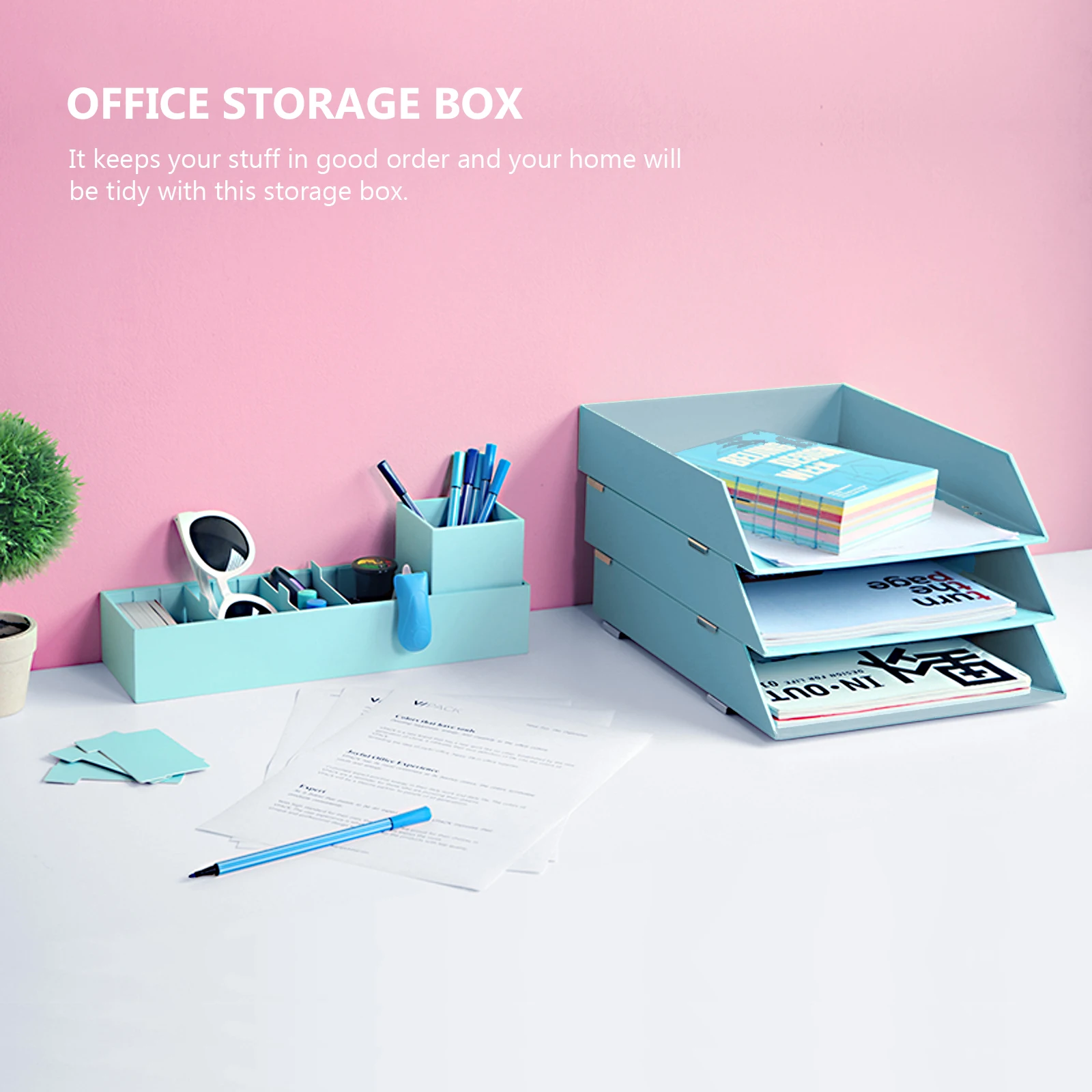 

Drawer Box Office Storage Organizer Plastic Storage Case for Headphone Cables Pens Stationery Mobile Phones Space Saving