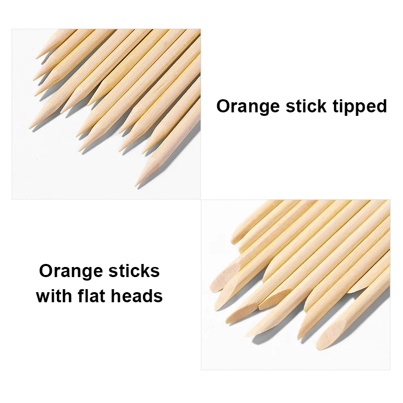 30/100Pcs Nägel Häutchen Pusher Orange Holz Sticks Für Nail art Pediküre Häutchen Entfernen Gel Polnisch Zeichnung Stick maniküre Werkzeuge