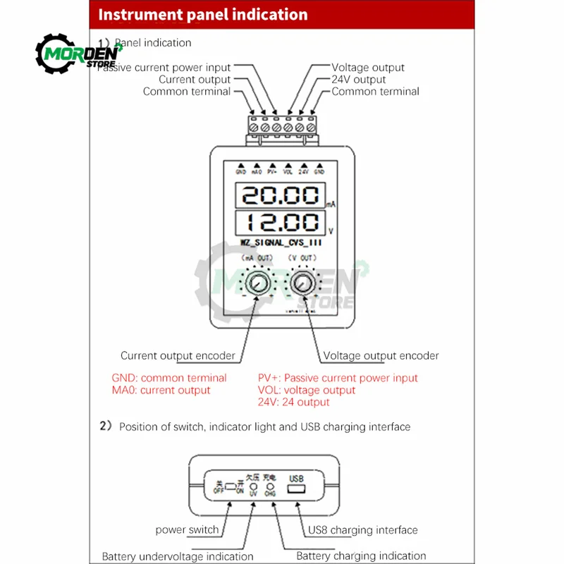 Générateur de Signal Réglable de 4 à 20mA, Émetteur de Tension de Courant de 24V, décent brateur de 0 à 10V, Outil de Simulation de Source de