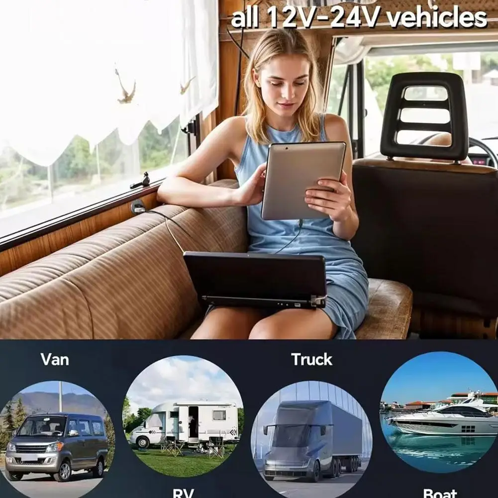 منفذ شاحن USB PD3.0 وQC3.0 بقدرة 30 وات | شاحن سريع RV من الألومنيوم بالكامل 12 فولت/24 فولت | لشاحنة التخييم، المقطورة، القوارب البحرية #2