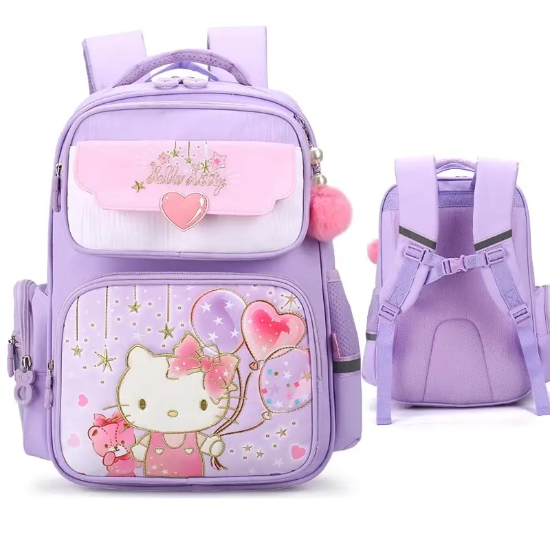 

Sanrioed Hello Kitty Anime Cute Large Capacity Children Backpack Schoolbags Student Cartoon Shoulder Bag Travel Gift for Friend