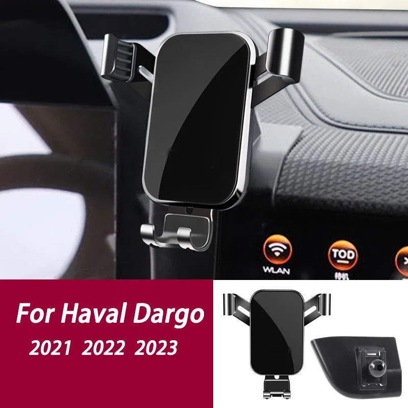 

Car Mobile Phone Holder Air Vent Outlet Clip GPS Stand Gravity Navigation Bracket For GWM Haval Dargo 2023 2021 2022 Accessories