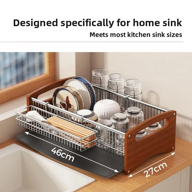 304 stainless steel dish drain rack, kitchen rack