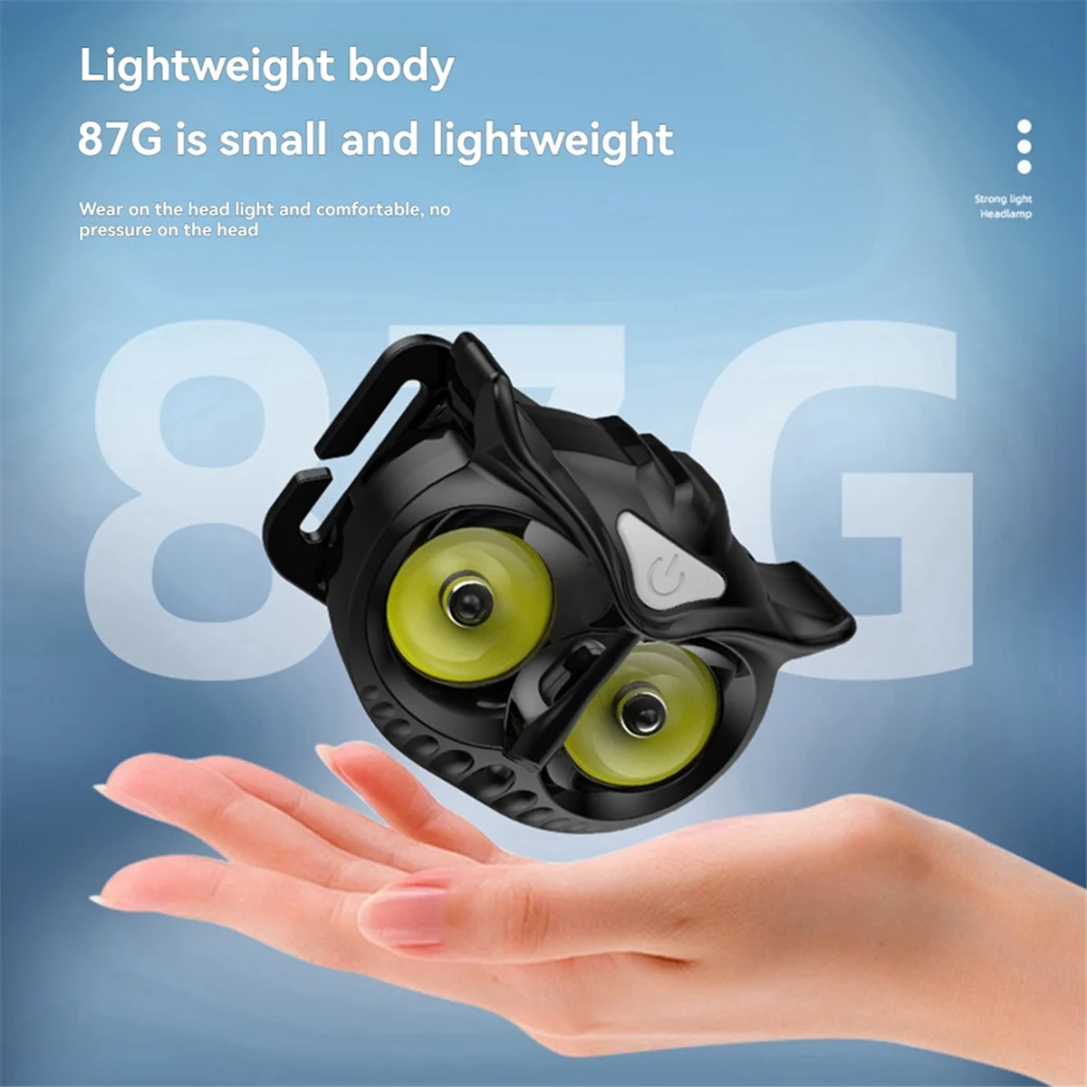 A72Z LED Fishing Headlight Strong Sensing Headlight Owl Headlight Waterproof Headlight Outdoor Portable Headlight