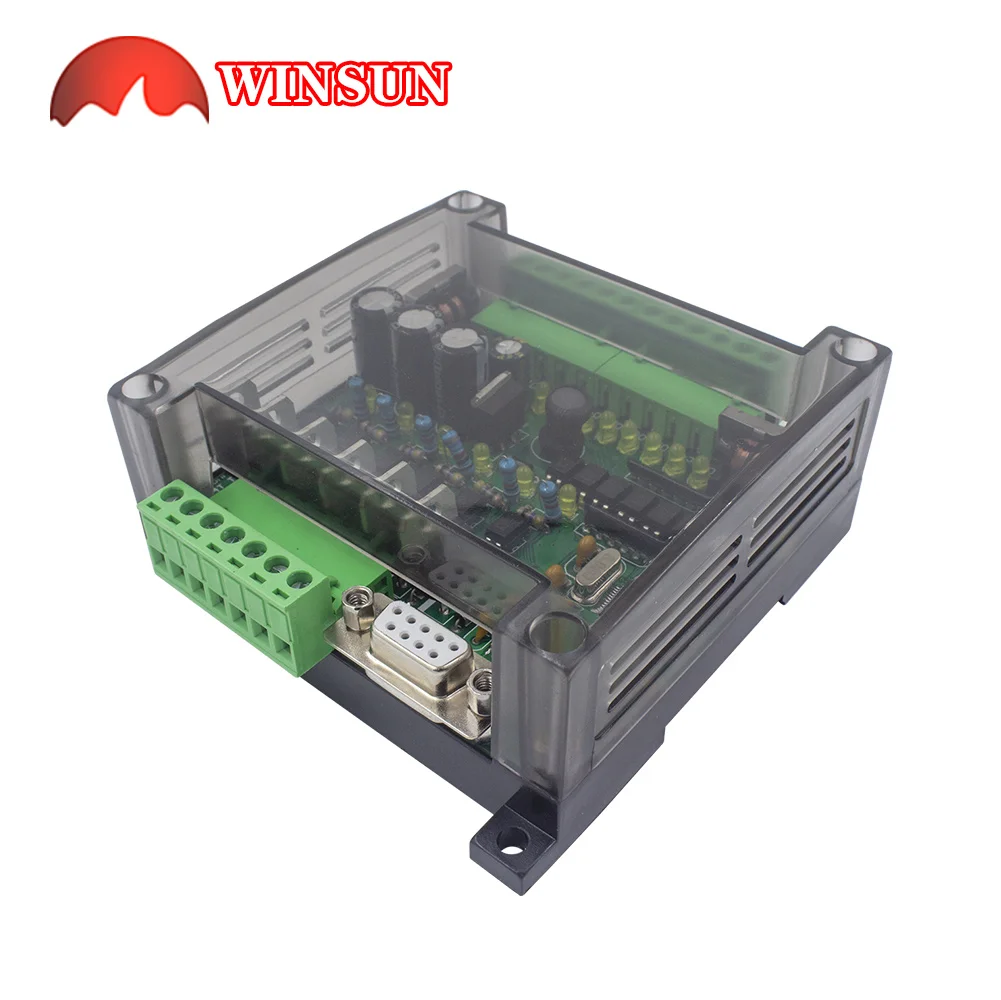 DC24V Power with Shell and Base High Efficiency PLC FX1N-20MR -20MT Relay/Transistor Control board