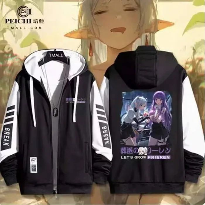 

Аниме Frieren: Beyond Journey's End Fern Толстовка с капюшоном Косплей Осень Зима Мужчины Женщины Пальто Свободная куртка Топы Аниме Аниме