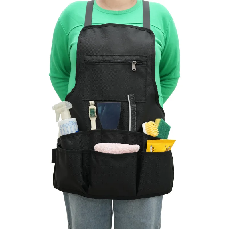 2PCSTool apron with multiple pockets, a waist bag for cleaning staffKTVBar, hotel, waiter, gardener, housekeeper, repairman, apr