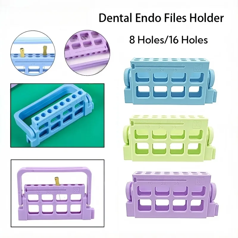 

18Pcs 8/16 Hole Autoclavable Endo File Holder Dispenser Endodontic Drill Stand Root Canal File Block Endodontic File Organize