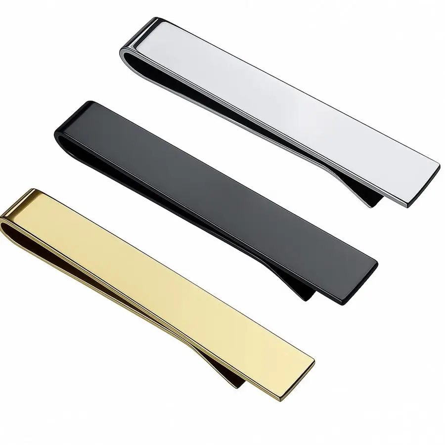 

Pack Mens Tie Clip For Skinny Ties, Small Tie Clips For Men, Tie Necktie Clasp Pinch Clip On Tie, Suitable for Business Metting