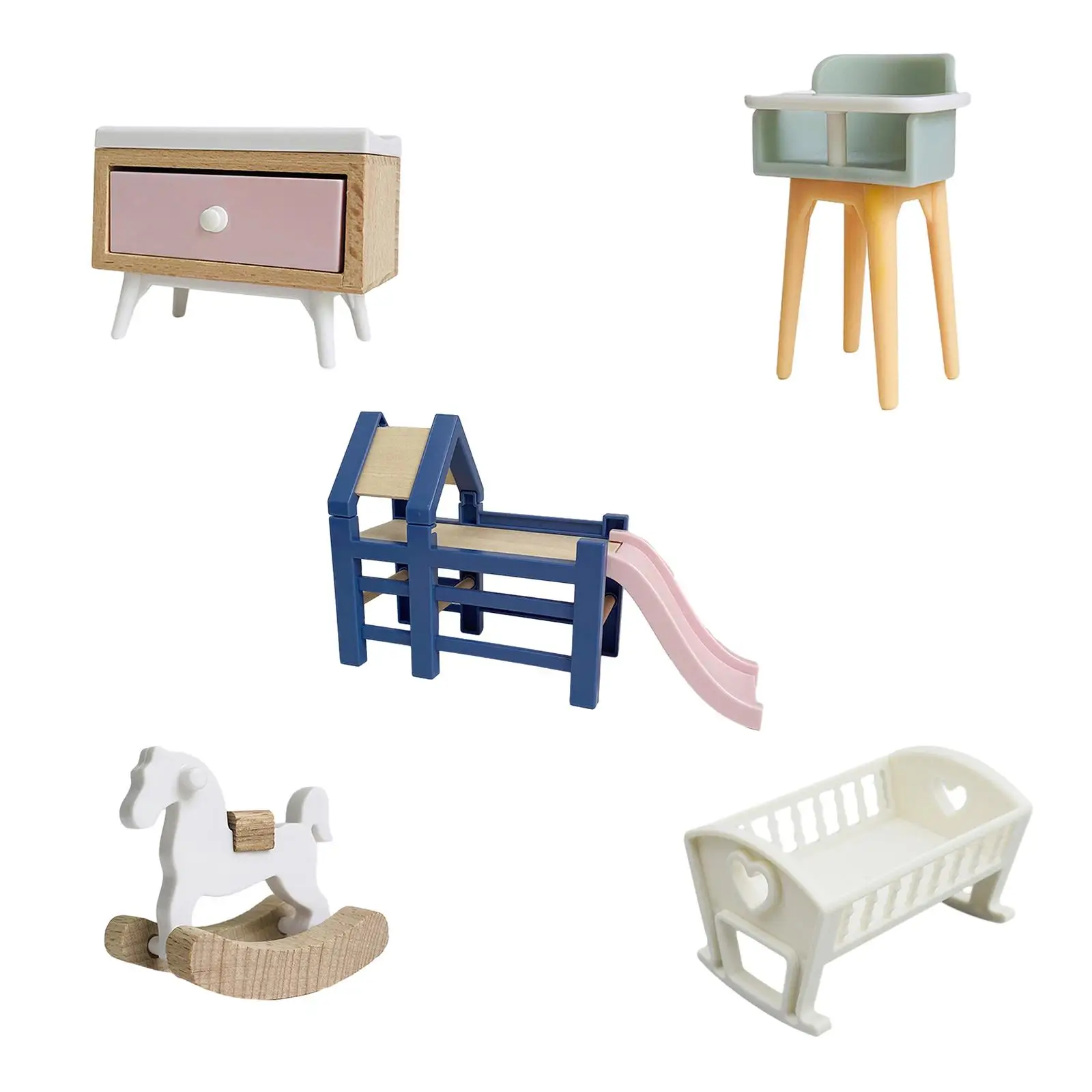 1/12 Scale Dollhouse Furniture Chair Pretend Play Toy Scenery Supplies Gift