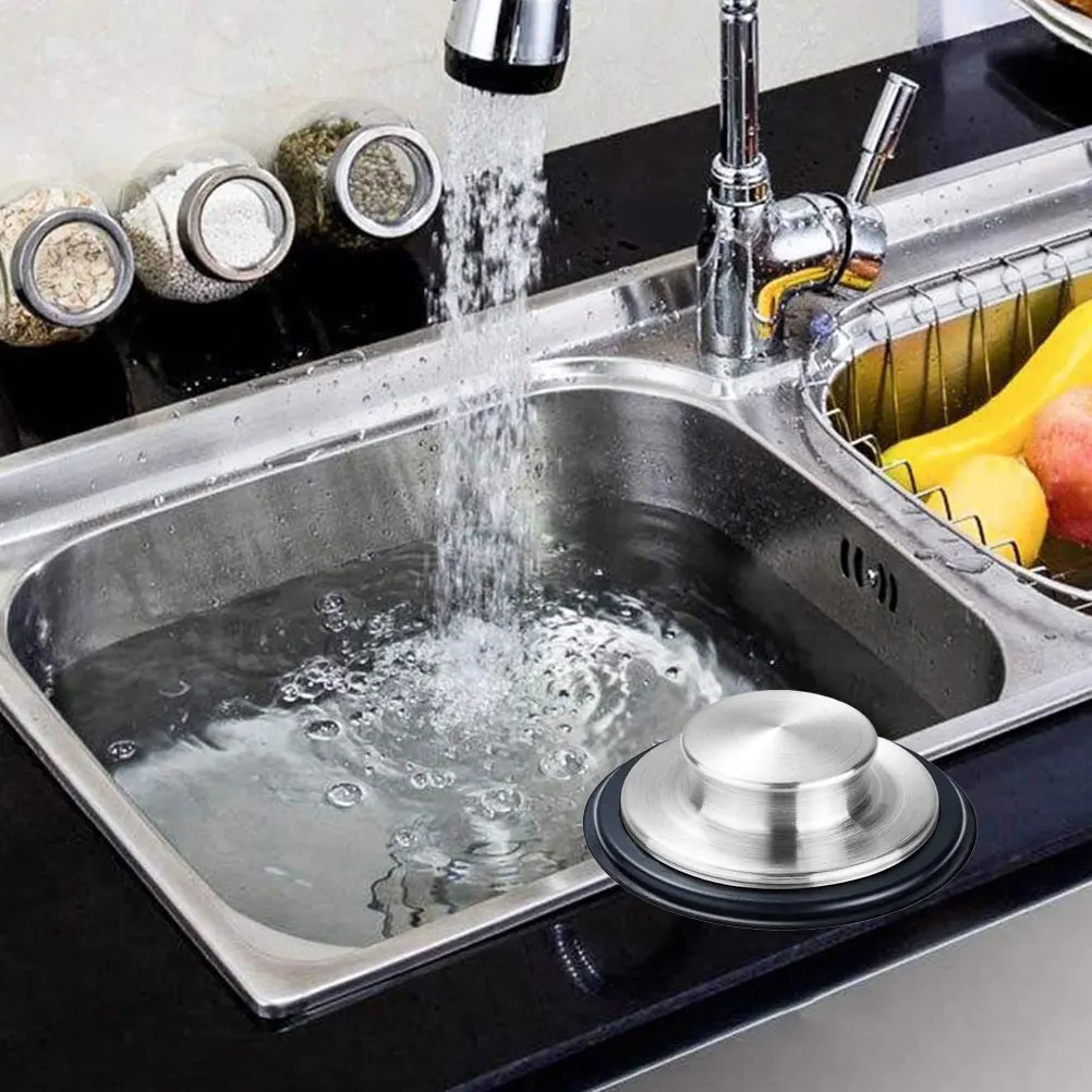 

2 Pcs Steel Sink Stopper Kitchen Sink Drain Cover Kitchen Drain Cover Garbage Disposal Plug Splatter Ring Basin Clog