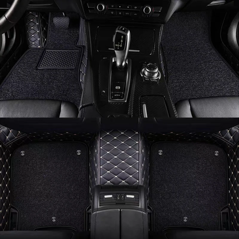 Tapete colorido de dupla camada para assoalho de carro, para mercedes benz cla x118 c118 c117 x117, freio de gritar, peças de carpete automático